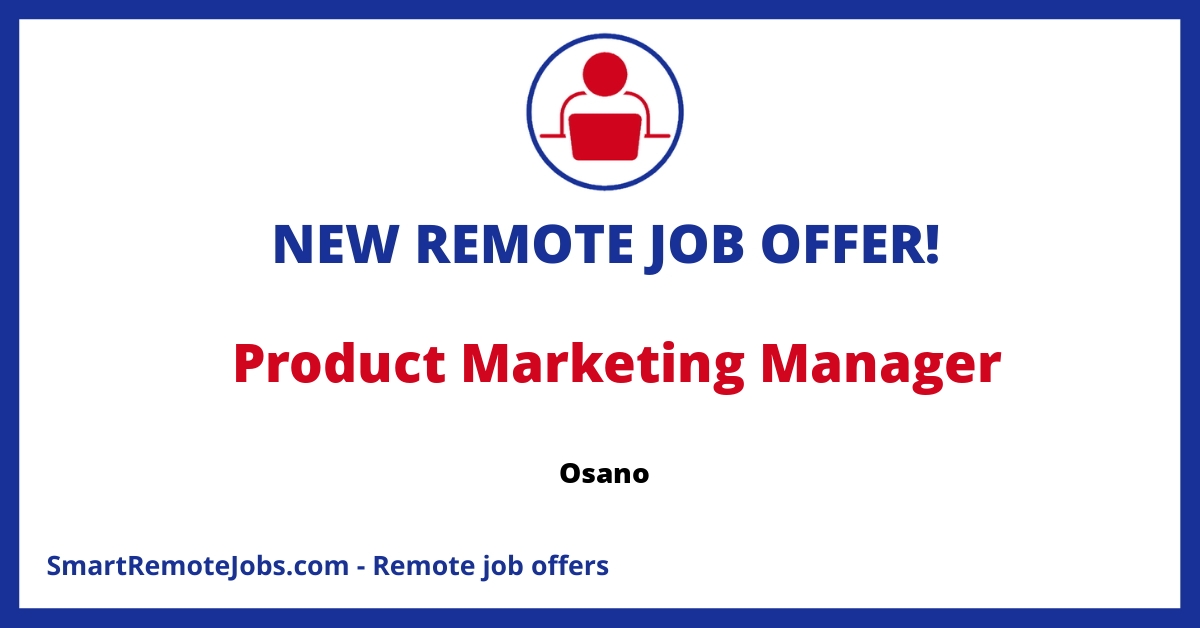 Join Osano as a Product Marketing Manager and play a key role in crafting content and tools for sales enablement in a dynamic, revenue-driven environment.