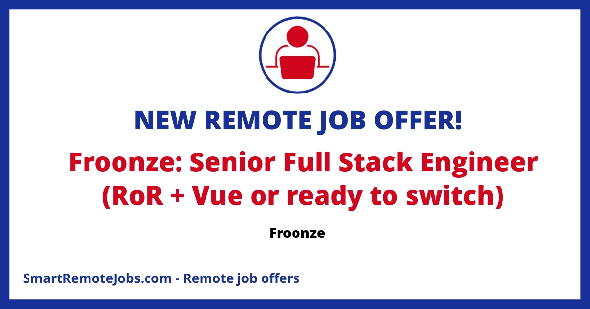 Join the Froonze team as a Senior Full Stack Engineer and help us scale our successful Shopify app while tackling exciting challenges!