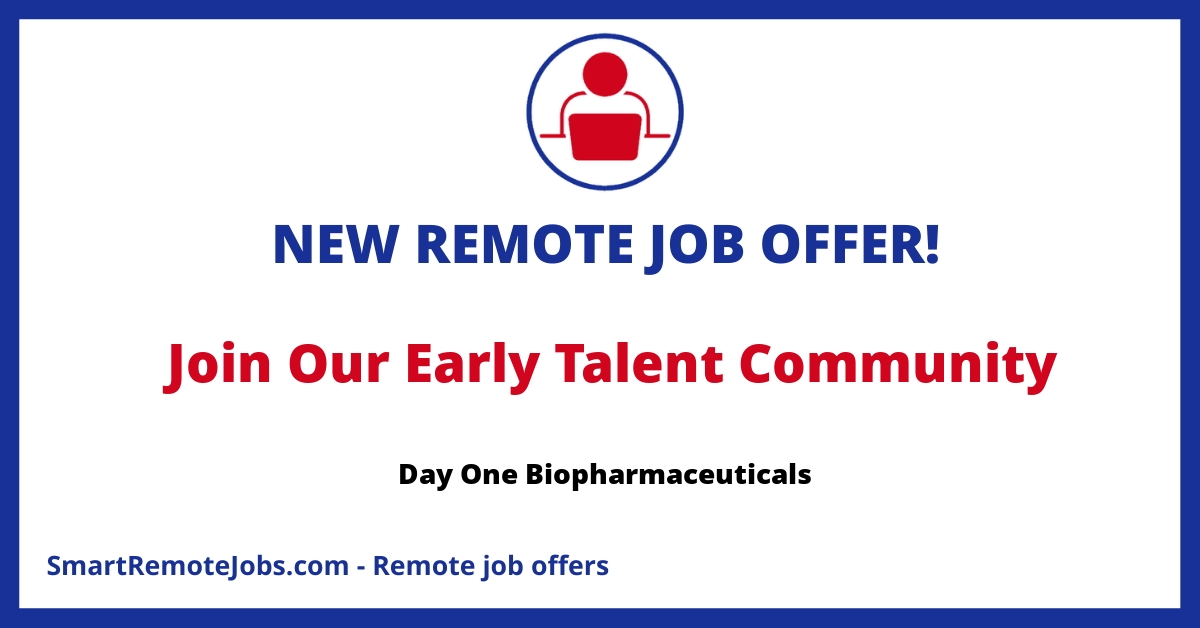 Explore early talent opportunities at Day One Biopharmaceuticals! Submit your resume & connect with us for remote US work. Follow us on LinkedIn & Twitter.