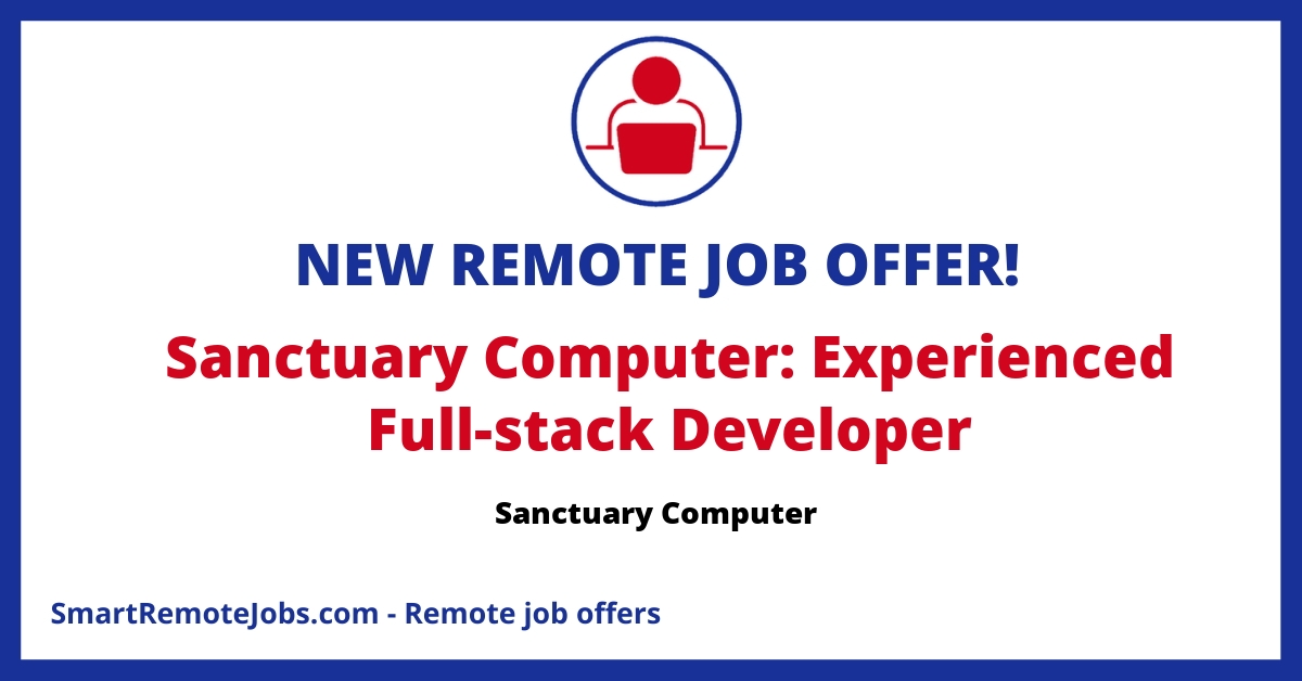 Join our team as a senior developer at Sanctuary Computer in NYC. Lead teams, interface with clients, and contribute to design-centric projects.