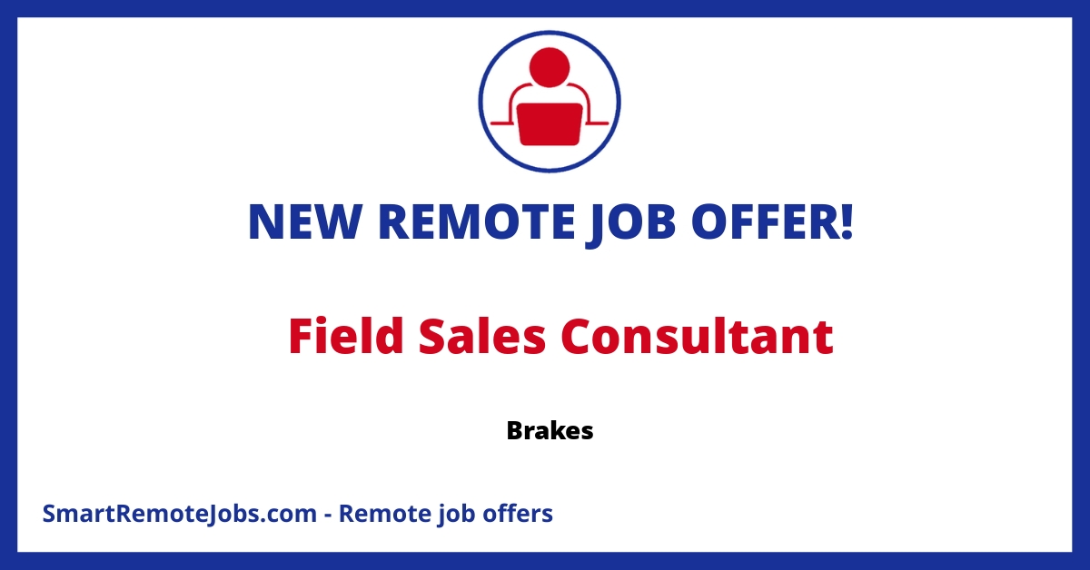 Join Brakes as a Roaming Field Sales Consultant for 'Your Way' in East London and Essex. Enjoy great pay, bonuses, a company car, and career growth opportunities!